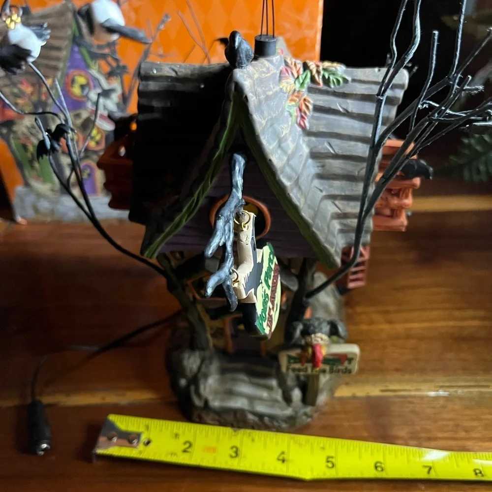 Department 56 Halloween Poe's Perch Aviary with Sound and motion